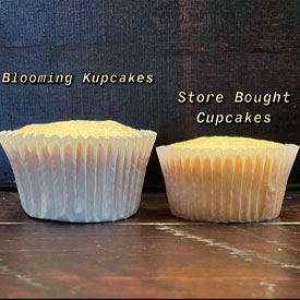 Blooming Kupcakes Size vs Store Bought Size